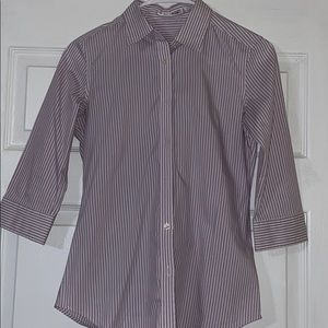 Purple Striped Button Up
